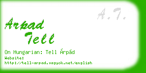 arpad tell business card
